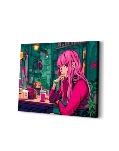 Картина по номерам на холсте ART and Relax Девушка в розовом 40x50 Art&relax