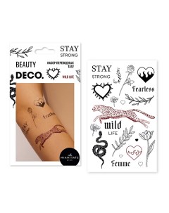 Набор переводных мини тату by Miami tattoos Wild Life Deco