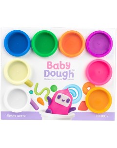 Тесто для лепки набор 8 цветов яркие Для малышей 1 Baby dough