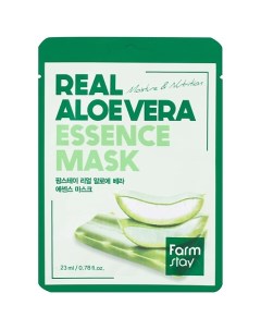 Маска для лица тканевая с экстрактом алоэ Real Aloe Vera Essence Mask Farmstay