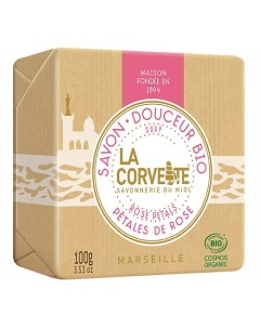 Мыло органическое для лица и тела Розовые лепестки Marseille Rose Petals Soap La corvette