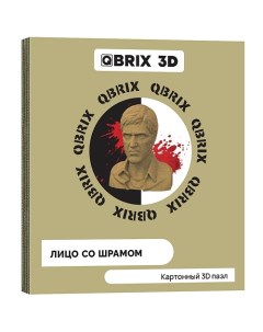 Картонный 3D конструктор Лицо со шрамом Qbrix