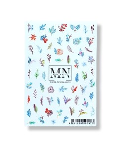 Слайдер дизайн для ногтей цветы веточки Miw nails