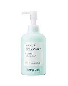 Гель очищающий для лица для ежедневного применения Back to Pure Daily Foaming Gel Cleanser Thank you farmer