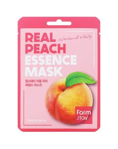 Маска для лица тканевая с экстрактом персика Real Peach Essence Mask Farmstay