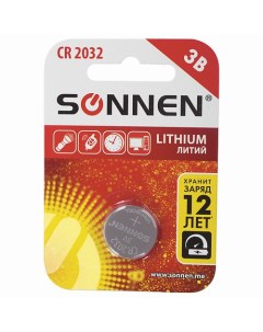 Батарейка Lithium CR2032 1 0 Sonnen