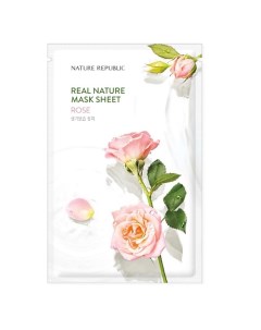 Маска для лица тканевая с экстрактом розы Mask Sheet Rose Nature republic