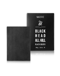 Мыло для лица от черных точек с экстрактом угля Black Head All Kill Pack Black Block Nacific