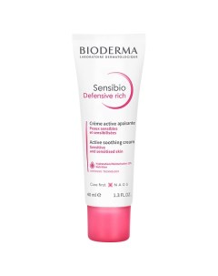 Крем насыщенный увлажняющий для чувствительной кожи лица Sensibio Defensive 40 0 Bioderma