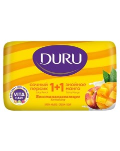 Туалетное крем мыло 1 1 Сочный персик Знойное манго 80 Duru