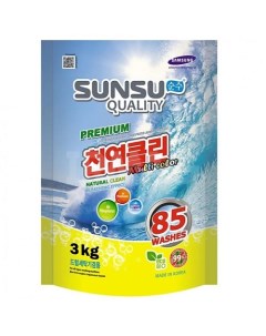 Концентрированный порошок для стирки цветного белья 3кг 85 стирок Samsung 3000 0 Sunsu quality