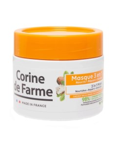 Macка для волос 3 в 1 Питание Восстановление и Гладкость Hair Mask 3 In 1 Nourishing Restoring And S Corine de farme