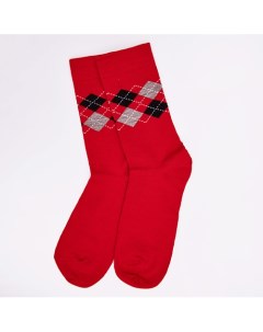 Носки детские интарсия Красные Merino Wool & cotton