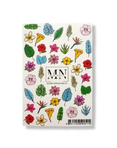 Слайдер дизайн для ногтей цветы Miw nails