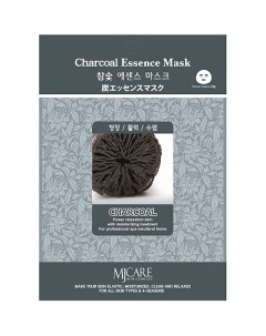 MJCARE Тканевая маска для лица с экстрактом древесного угля 23 Mijin