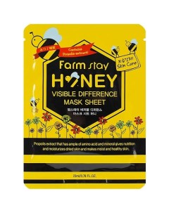 Маска для лица тканевая с экстрактом меда Visible Difference Mask Sheet Honey Farmstay