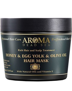 Маска с медом и яичным желтком для укрепления корней и стимуляции роста волос 500 Aroma dead sea
