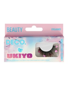 Накладные ресницы UKIYO с глиттером сердечки 1 Deco