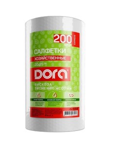 Салфетки из спанлейса в рулоне с текстурой соты 200 Dora