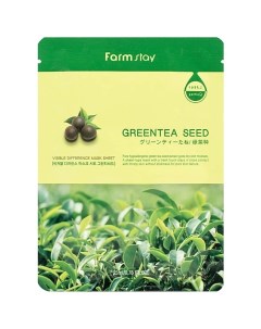 Маска для лица тканевая с экстрактом семян зеленого чая Visible Difference Mask Sheet Greentea Seed Farmstay