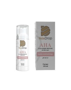 Мягкий очищающий мусс для всех типов кожи AHA cleanser mousse 150 0 Skindrop