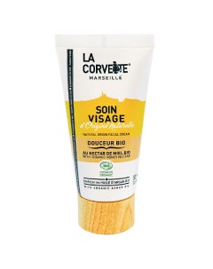 Крем для лица органический с маслом арганы и экстрактом меда Marseille Douceur Bio Facial Cream La corvette