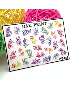 Слайдер дизайн для ногтей W3441 Dak print