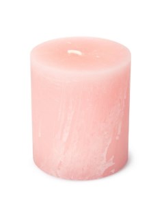 Свеча столбик Рустик светло розовая 1 Spaas