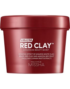 Маска для лица очищающая Amazon Red Clay с амазонской глиной Missha