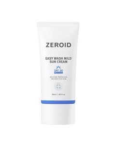 Легкий солнцезащитный крем для сухой и чувствительной кожи SPF 30 Easy Wash Mild Sun Cream Zeroid