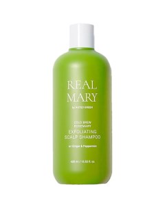 Глубоко очищающий и отшелушивающий шампунь с соком розмарина Real Mary Exfoliating Scalp Shampoo Rated green