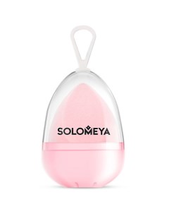 Вельветовый косметический спонж для макияжа Персик Microfiber Velvet Sponge Peach Solomeya