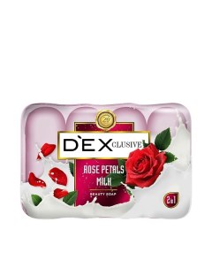 Мыло туалетное твёрдое Лепестки роз и молоко Rose Petals Milk Beauty Soap Dexclusive