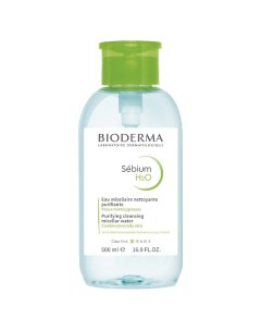 Мицеллярная вода очищающая для жирной и проблемной кожи лица с помпой Sebium 500 0 Bioderma