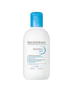 Молочко увлажняющее для очищения сухой и обезвоженной кожи лица Hydrabio 250 0 Bioderma