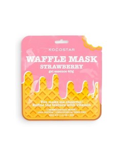 Тонизирующая вафельная маска для лица Клубничный фреш Waffle Mask Strawberry Kocostar