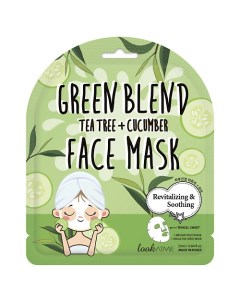 Маска для лица тканевая с экстрактом зеленого чая и огурца Green Blend Face Mask Look at me