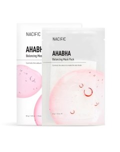 Маска тканевая очищающая с кислотами AhaBha Balancing Mask Pack Nacific