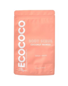 Скраб для тела для восстановления Манго и Кокос Body Scrub Coconut Mango Ecococo