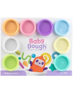 Тесто для лепки набор 8 цветов пастельные Для малышей 1 Baby dough