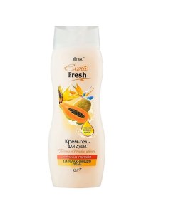 Крем гель для душа ПАПАЙЯ И РАЙСКИЙ ЦВЕТОК EXOTIC FRESH 515 Витэкс