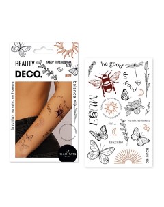 Набор переводных мини тату by Miami tattoos Muse Deco