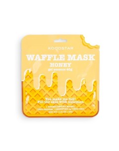 Питательная вафельная маска для лица Медовое удовольствие Waffle Mask Honey Kocostar