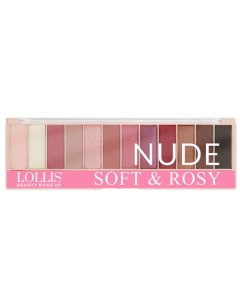 Тени для век Nude Soft Rosy Eyeshadow 12 Colors Lollis