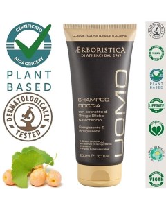 Натуральный Шампунь для волос с экстрактом Гинко Билоба и Пантенолом 200 0 L'erboristica