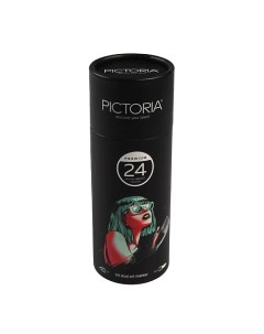 Набор двусторонних маркеров кисть и линер для скетчинга и творчества 24 цвета Pictoria