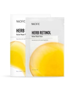 Маска тканевая питательная с ретинолом и экстрактом трав Herb Retinol Relief Mask Pack Nacific
