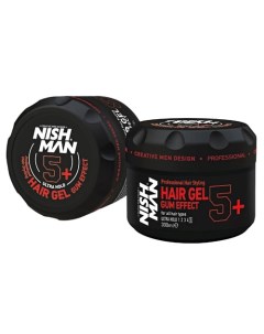 Гель для укладки волос HAIR GEL 5 Gum Effect Ultra Hold 300 0 Nishman