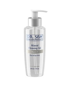 Очищающий минеральный гель для лица и глаз с минералами Мертвого моря и витамином Е 210 0 Dr.sea