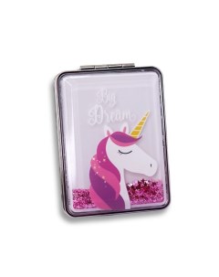 Зеркало складное Sparkles unicorn pink с увеличением Ilikegift
